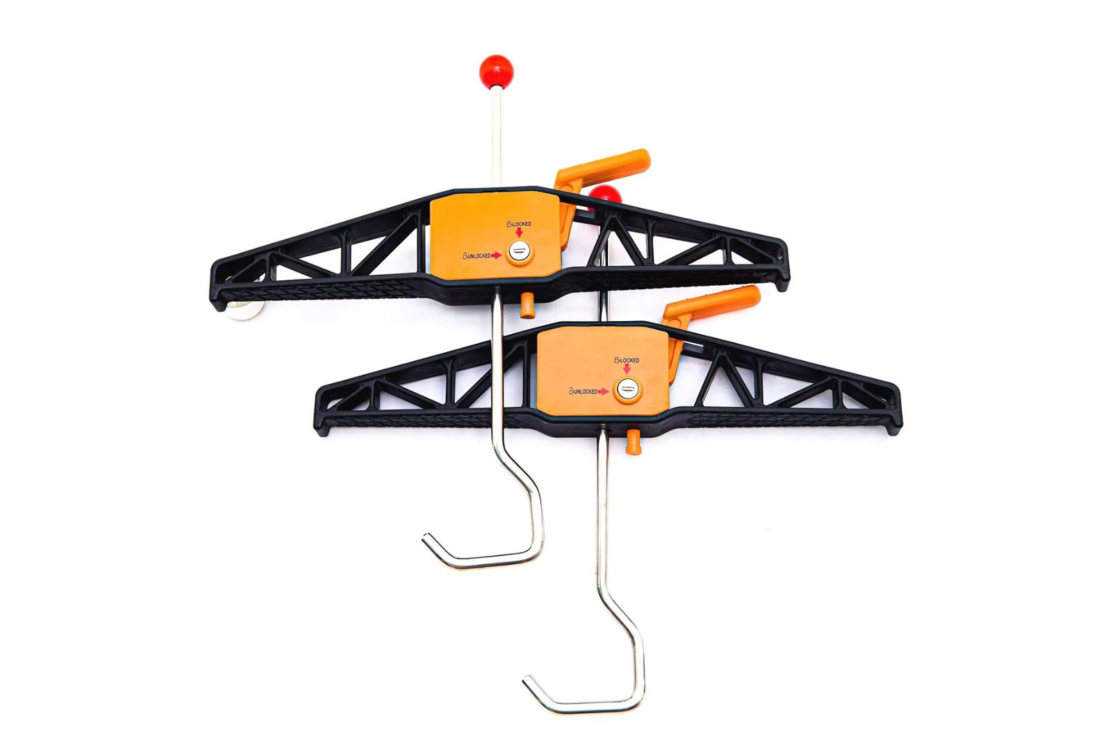 Ladder clamps with built-in locks